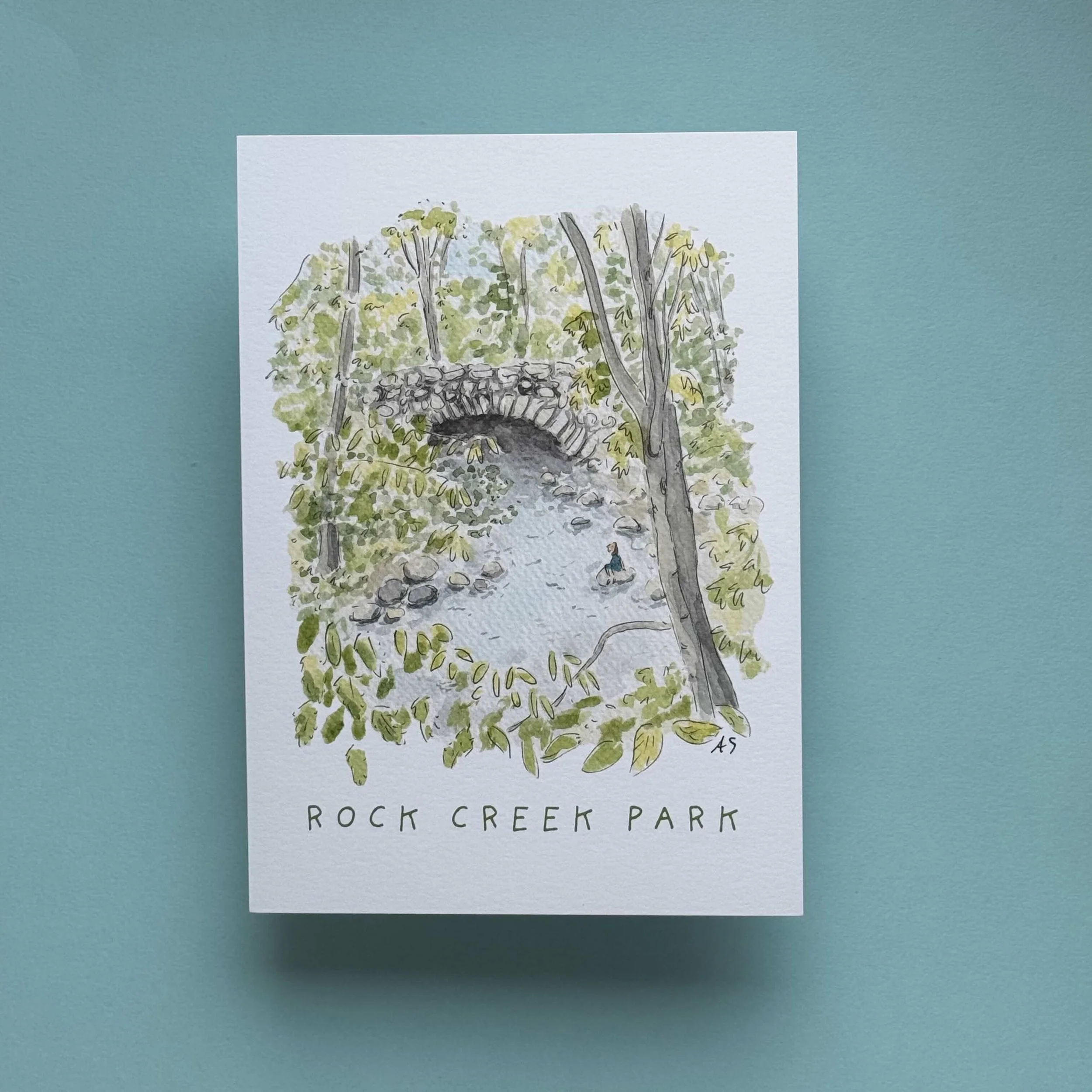 Rock Creek Park Boulder Bridge Print, Washington DC Nature Wall